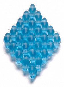 Бисер DUO стекло с двумя отверстиями цв. голубой 2,5*5мм, 12 г  KNORR PRANDELL 3119610														