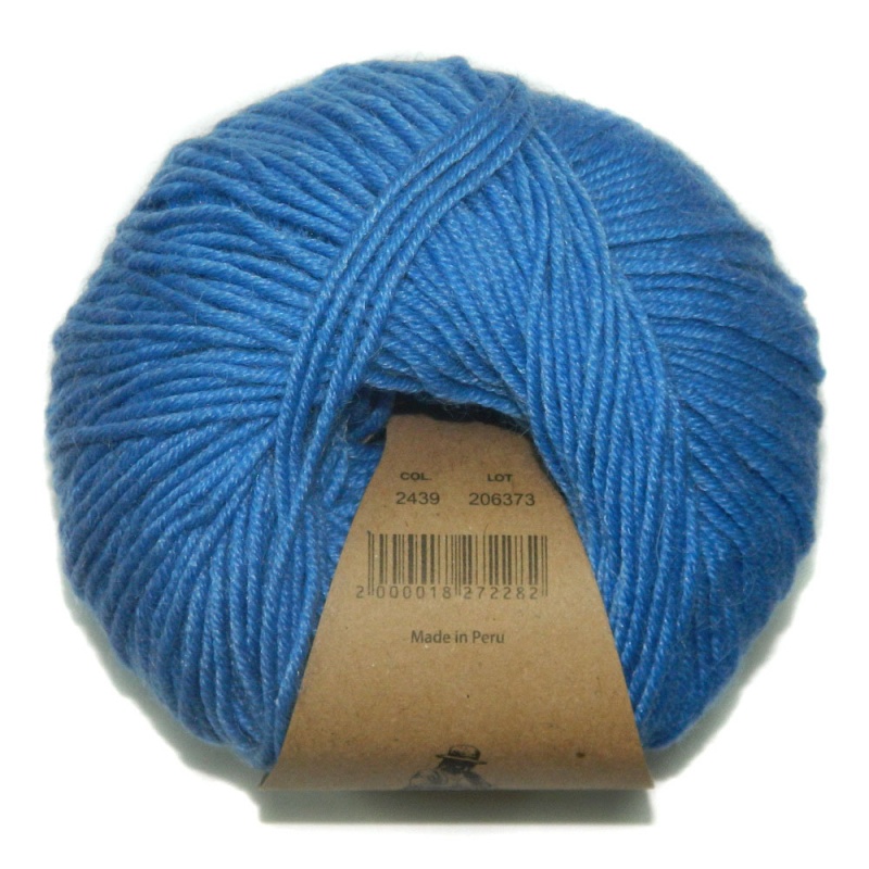 Пряжа "Atomo" 2439 бирюза 10*50 г. 116м 30% FS альпака, 50% меринос, 20% шелк  Michell 2528														