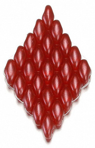 Бисер DUO стекло с двумя отверстиями цв. красный 2,5*5мм, 8гр.  KNORR PRANDELL 3119631														