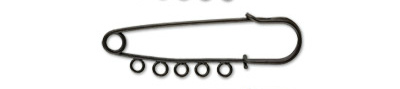 Булавка для подвесок РО-065 с 5-мя глазками под черный никель №03 65мм за 1шт  ZLATKA РО-065														