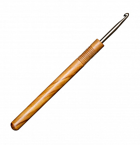 Крючок вязальный d 2,0 длина 15см с ручкой из оливкового дерева  Addi 577-7/2-15														