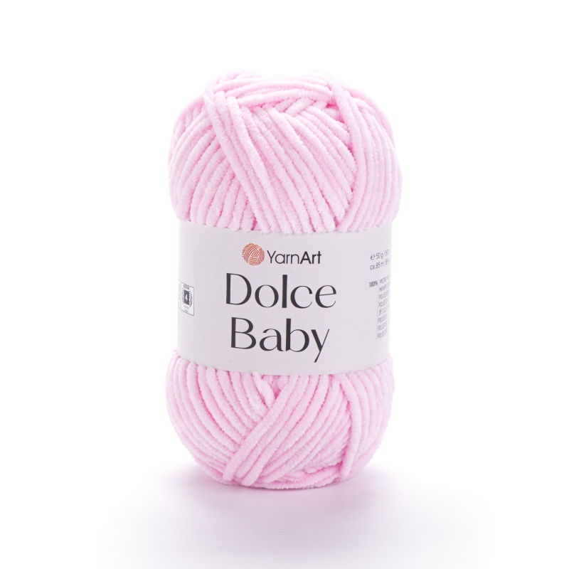 Пряжа "DOLCE BABY" 750 розовый велюр 50г 85м 100% микрополиэстер YarnArt