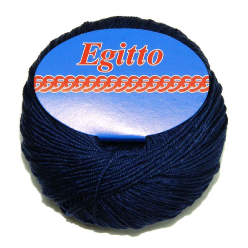 Пряжа "EGITTO" 68 т. синий 10*50 г. 120м 100% мерсеризованный хлопок  Weltus