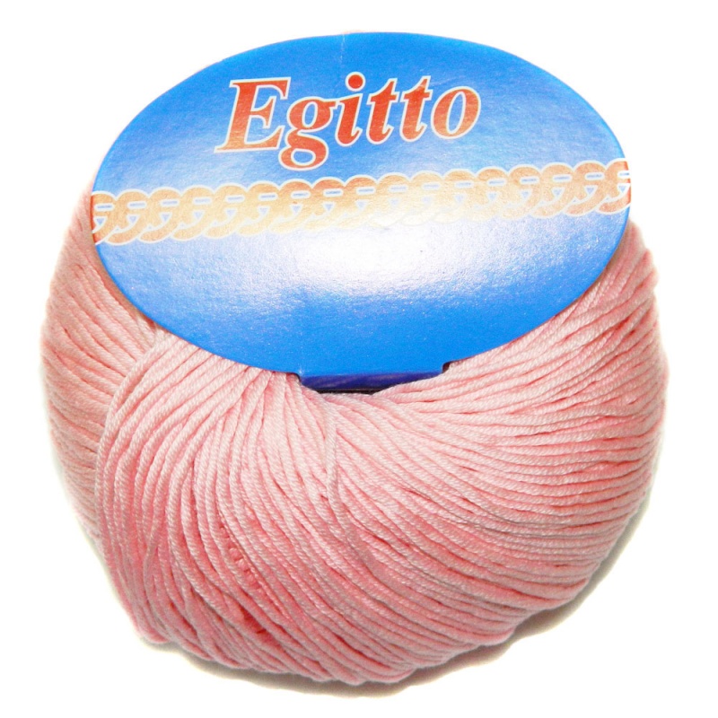 Пряжа "EGITTO" 21 розовый 10*50 г. 120м 100% мерсеризованный хлопок  Weltus