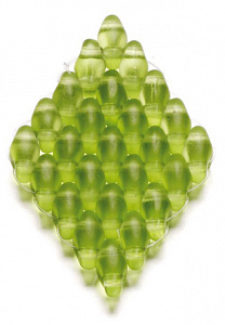 Бисер DUO стекло с двумя отверстиями цв. зеленый 2,5*5мм, 12 г  KNORR PRANDELL 3119613														