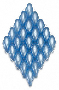 Бисер DUO стекло с двумя отверстиями цв. синий 2,5*5мм, 8гр.  KNORR PRANDELL 3119638														