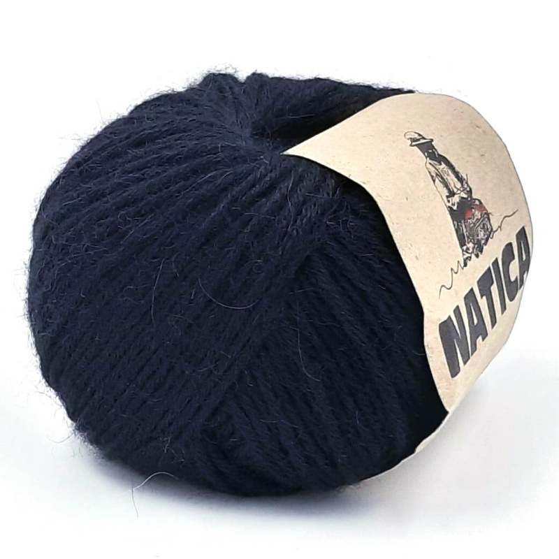 Пряжа "NATICA" 0500 черный, 50г/100м 100% беби альпака, 