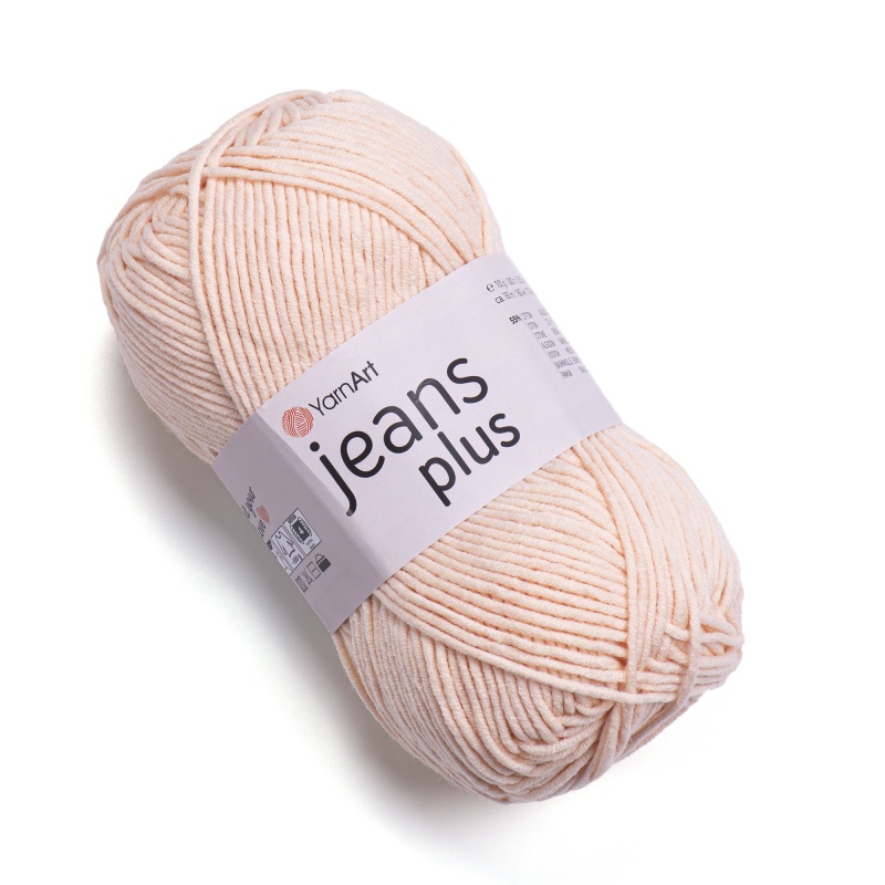 Пряжа "JEANS plus"73 св. персик 100г, 160м, 55% хлопок, 45% акрил