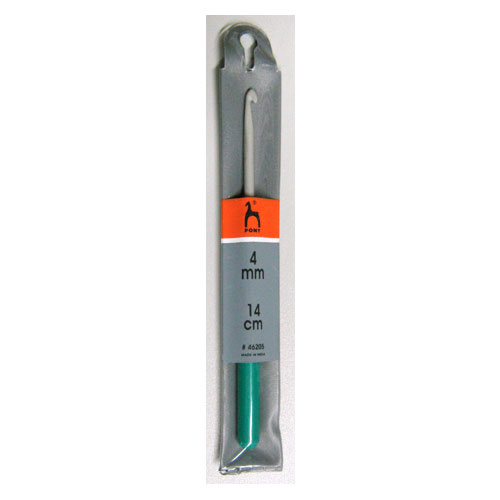Крючок 1- сторонний D 4,0 длина 14см алюминий с пластиковой ручкой  PONY