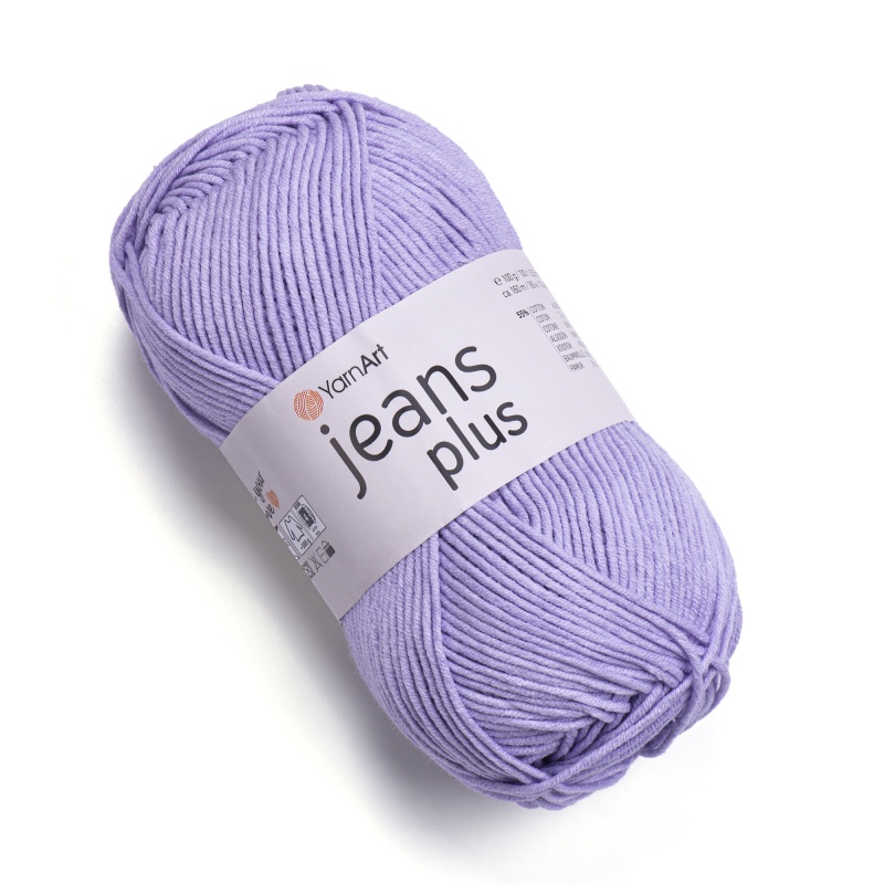 Пряжа "JEANS plus" 89 сирень 100г, 160м, 55% хлопок, 45% акрил
