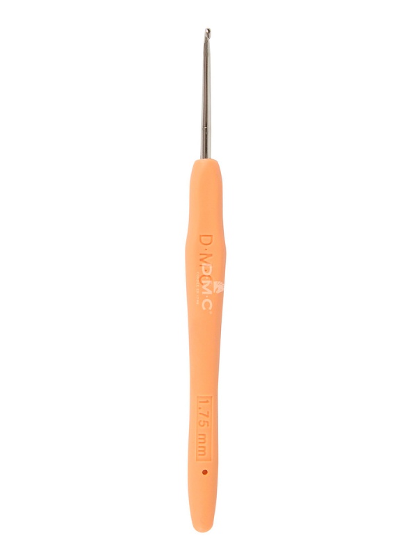 Крючок для вязания "DMC" 1,75мм с пластиковой ручкой, сталь длина 13мм U1888/175														