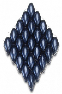 Бисер DUO стекло с двумя отверстиями цв. синий 2,5*5мм, 8гр.  KNORR PRANDELL 3119639														